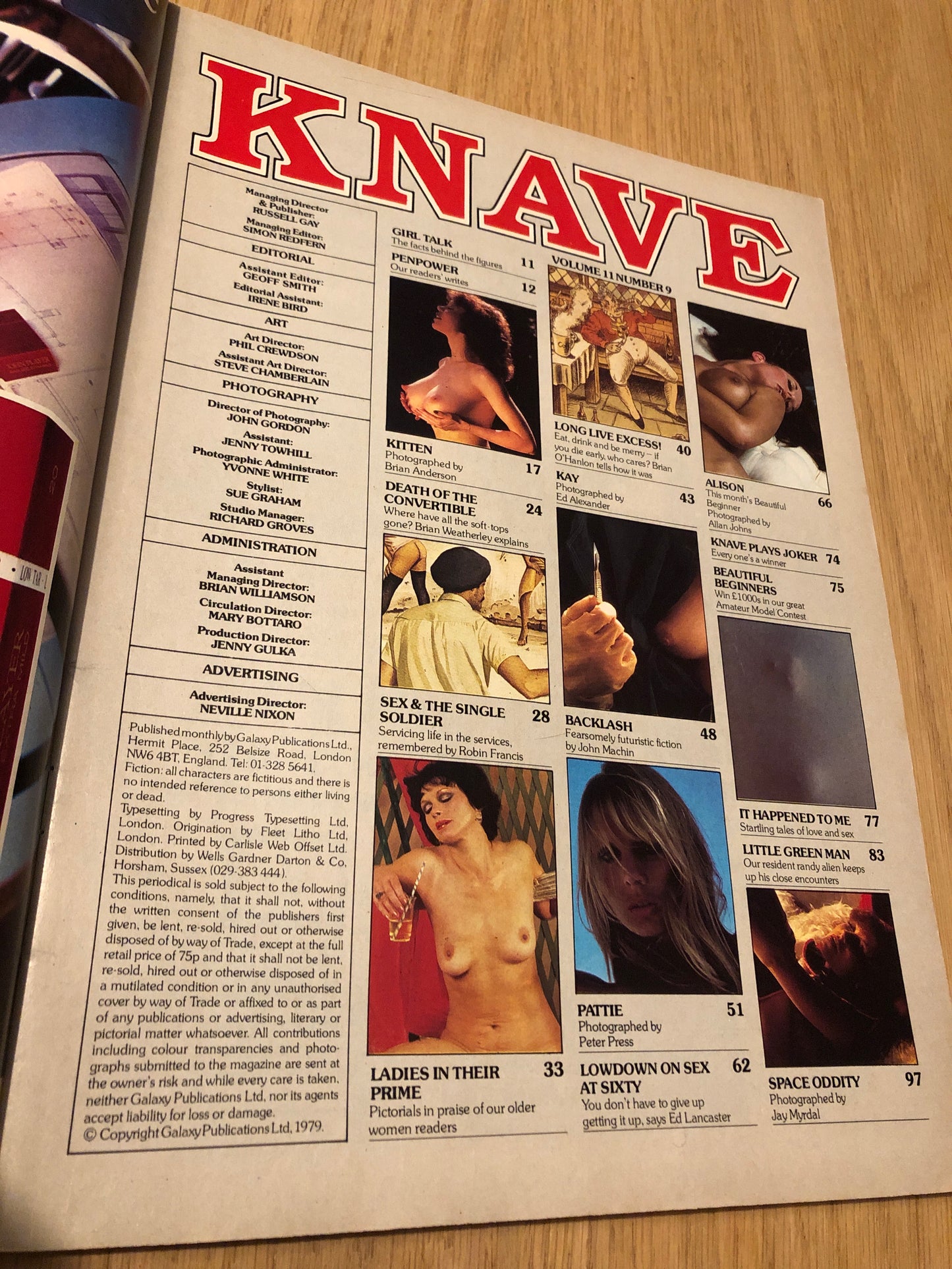 Knave Vol 11 No 9 - Russell Gay Galaxy Publications