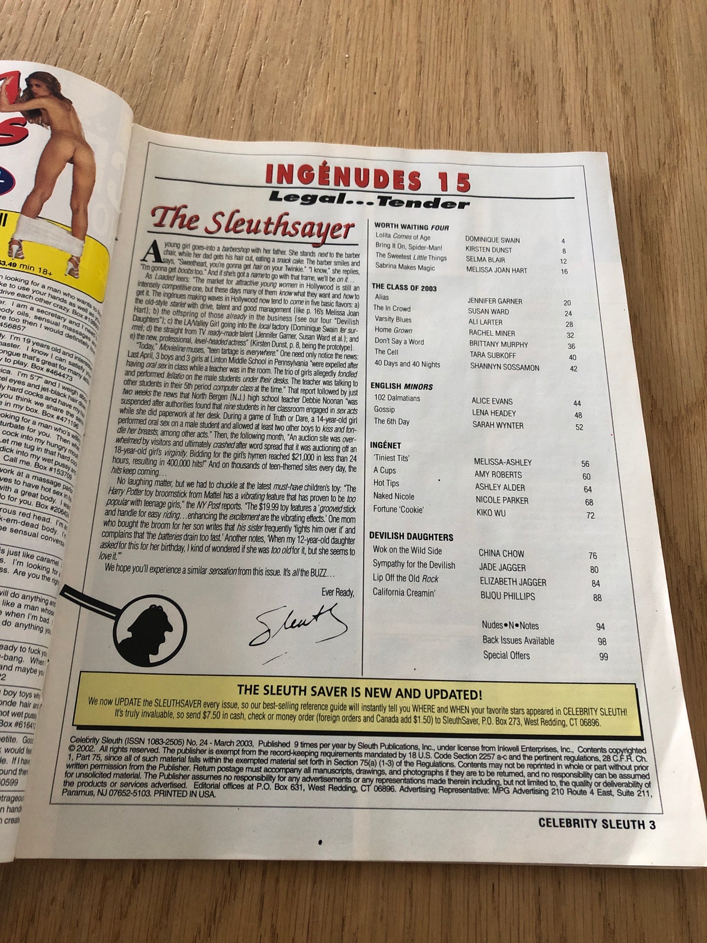 Celebrity Sleuth Magazine No 24 - Sleuth Publications