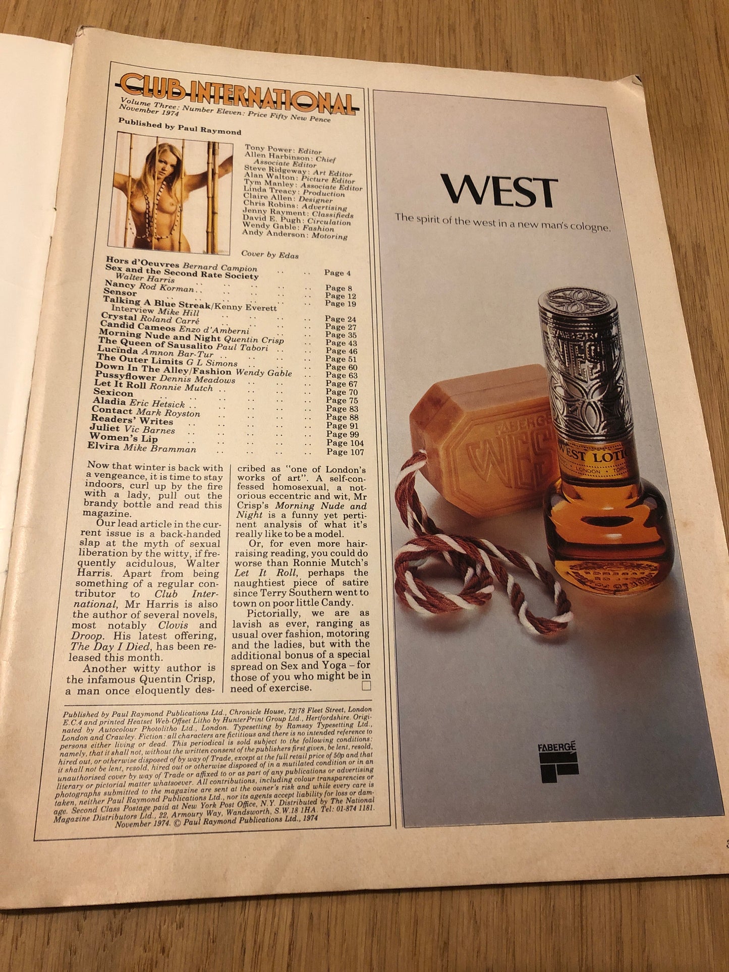 Club International Vol 3 No 11 November 1974 - Paul Raymond Publications