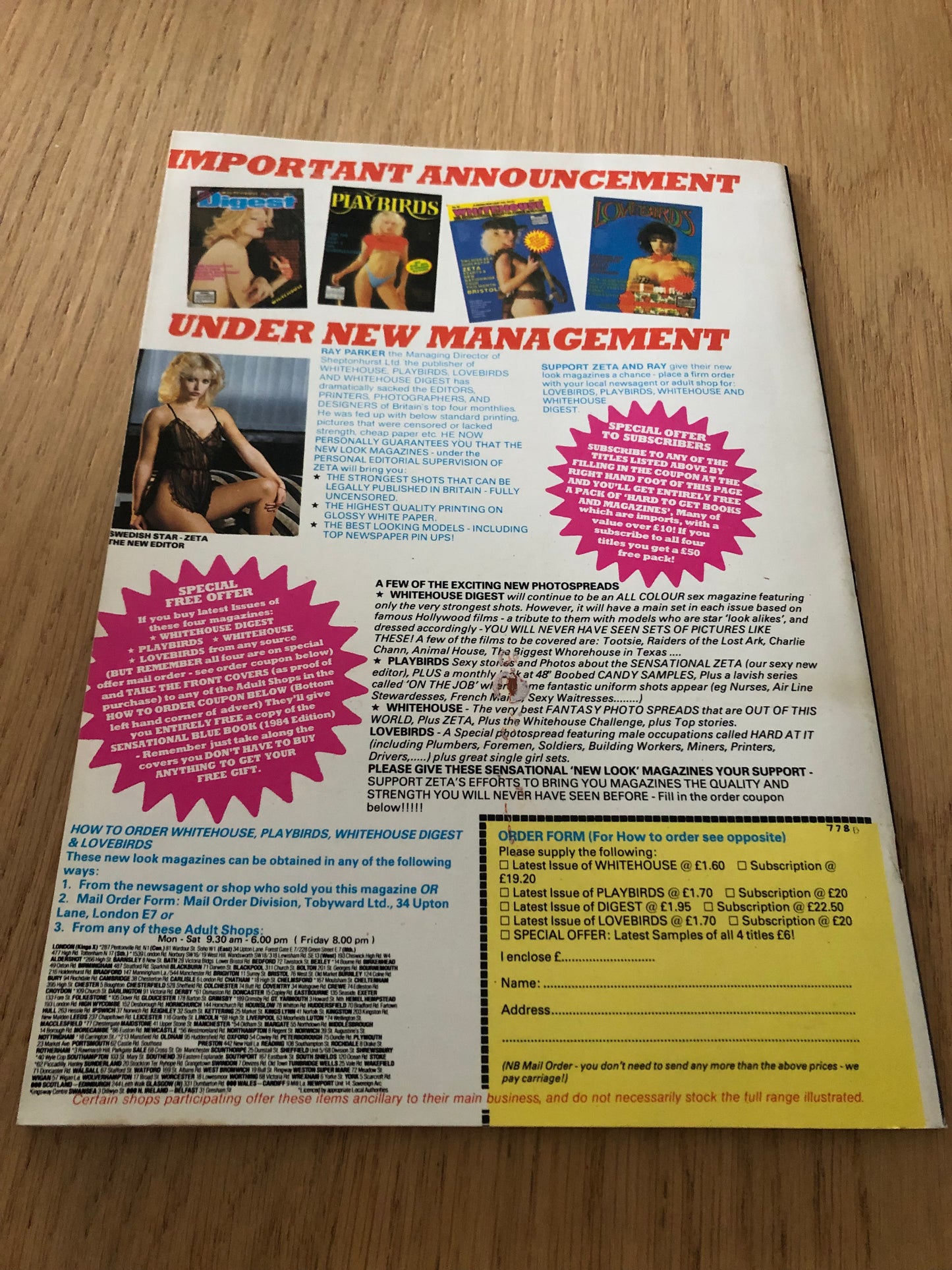 Park Lane No 85 - Sheptonhurst Publications