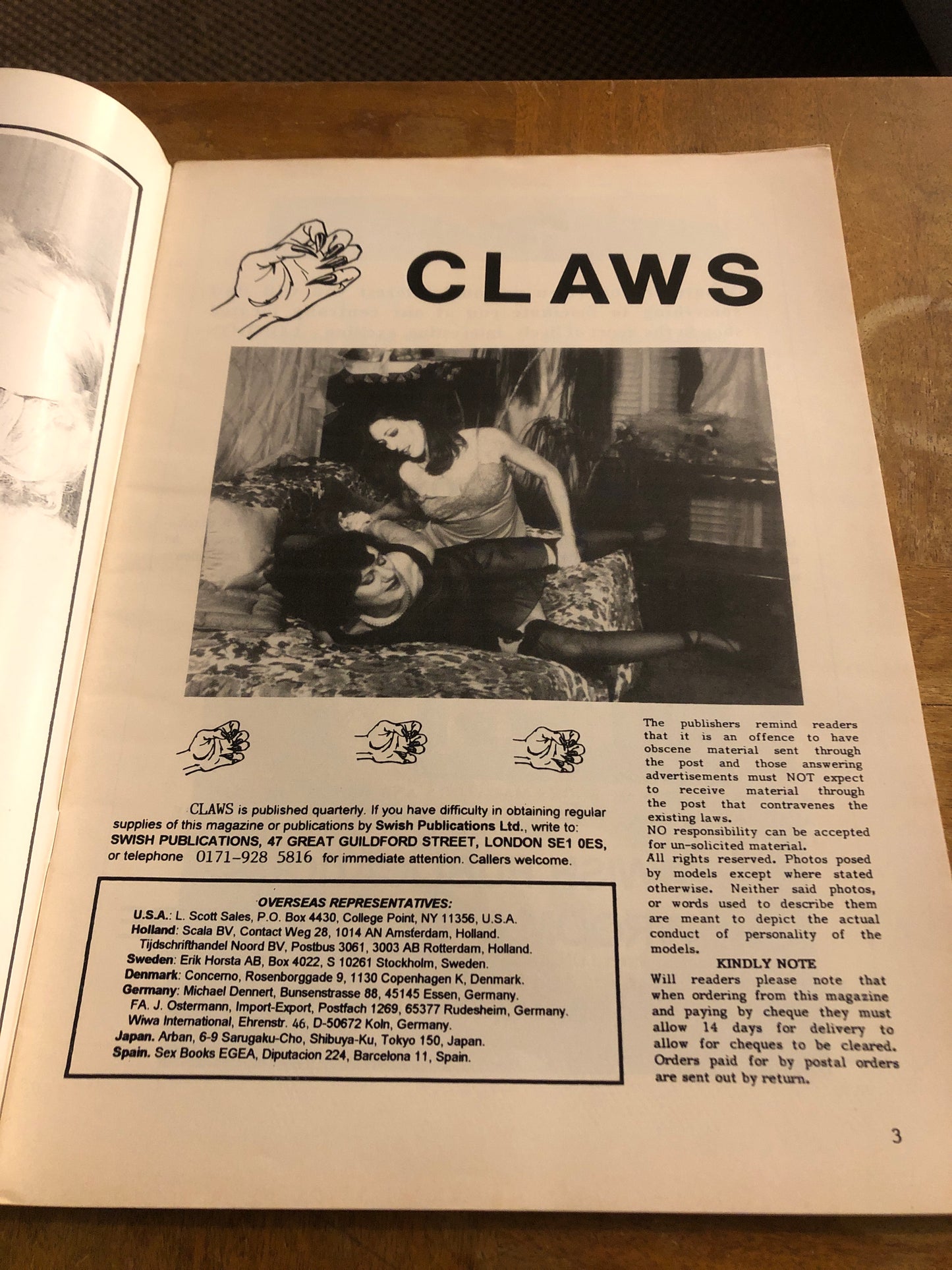 Claws Magazine No 62 - Swish Publishing